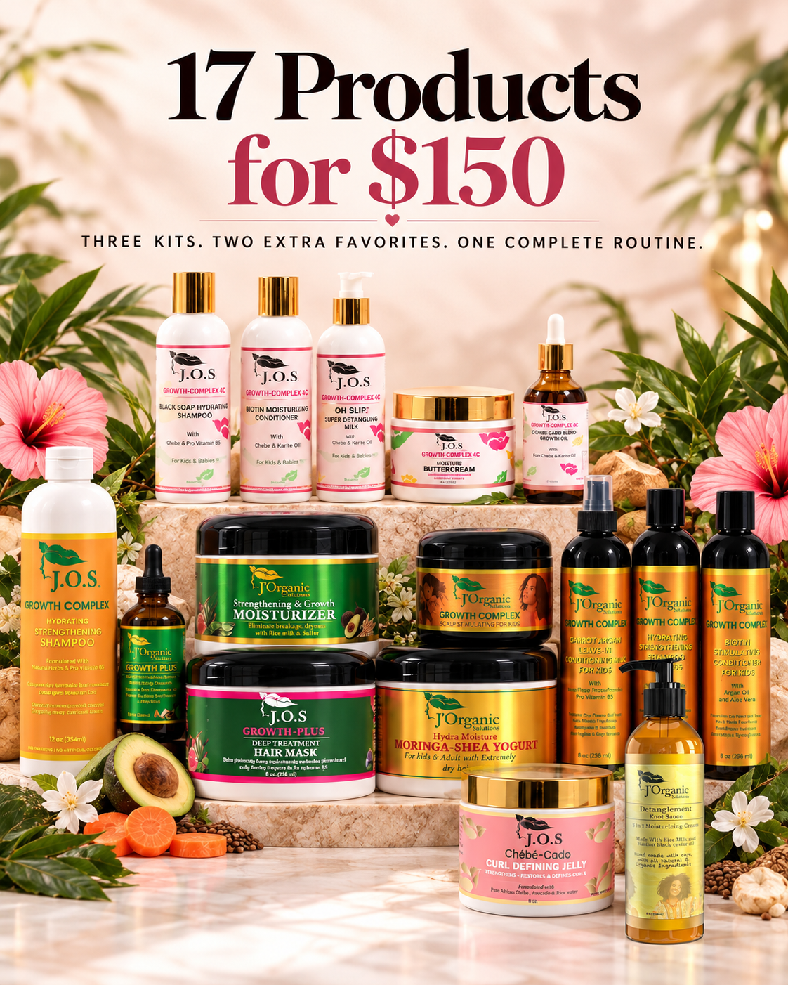 17 Products for $150 — The Complete J.O.S. Experience