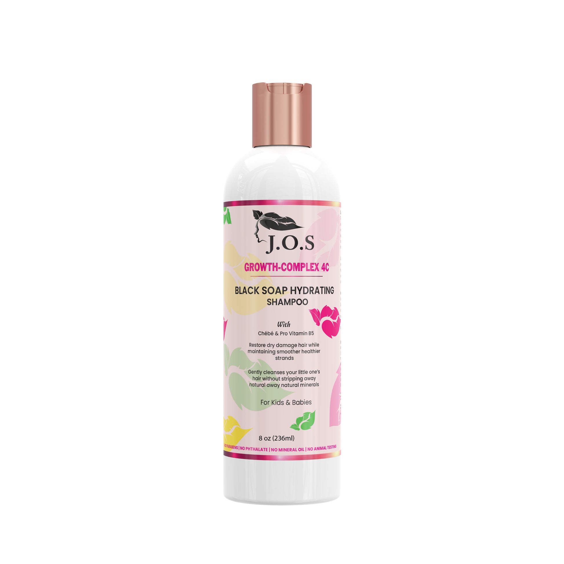 4C Crown Black Soap Hydrating Shampoo - a nourishing formula designed for natural hair, rich in vitamins A, E, and B5"